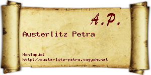 Austerlitz Petra névjegykártya